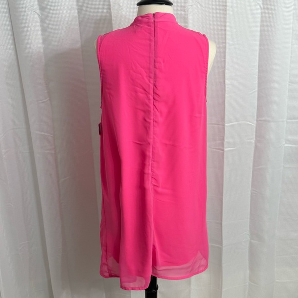 Live 4 Turth Junior Barbiecore Choker Neckline Shift Dress, Fuschia, Size XL - Picture 5 of 6